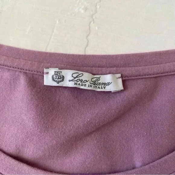 Loro Piana Purple Crewneck Long Sleeve Cotton Blend Size 48 - Picture 3 of 9